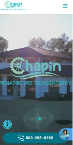 Chapin Pediatric and Teen Dentistry website, mobile view